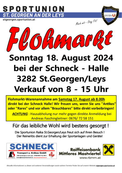 Flohmarkt Plakat mit Warenannahme in Publisher 2024